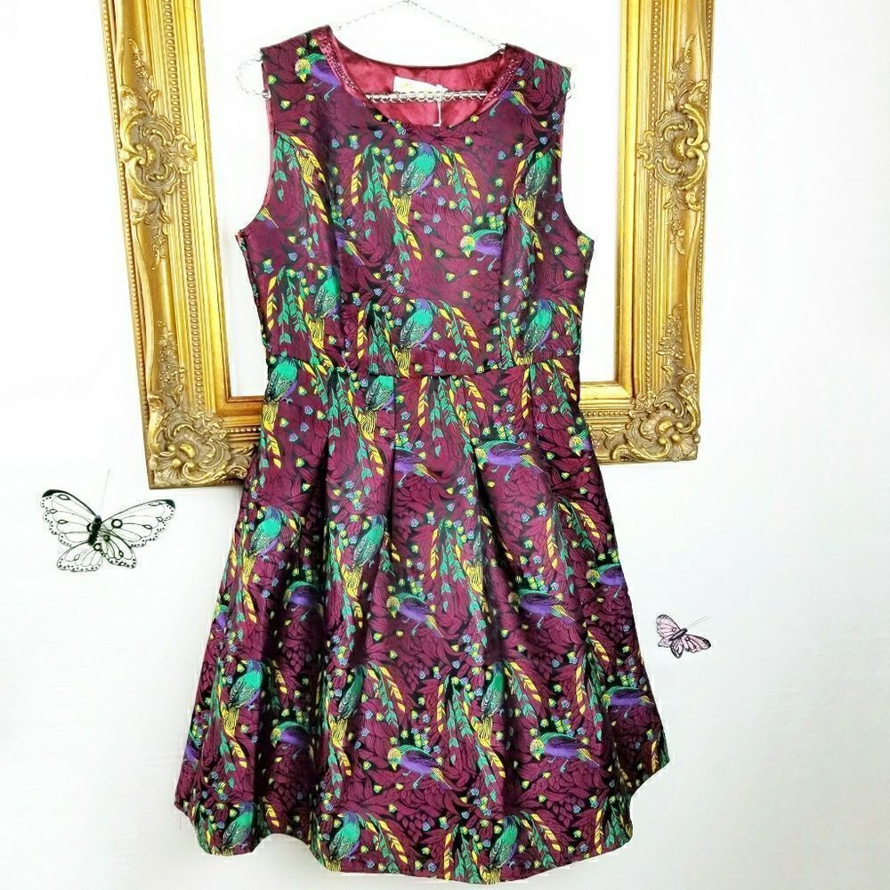 Coeur de vague peacock party dress